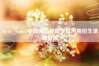 肇东中国消防救援学院河南招生录取分数