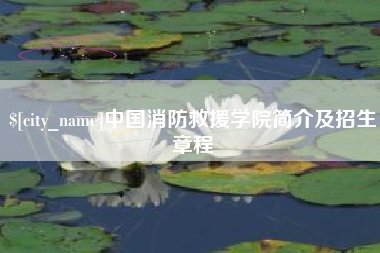肇东中国消防救援学院简介及招生章程