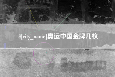 肇东奥运中国金牌几枚