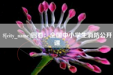 肇东回看：全国中小学生消防公开课