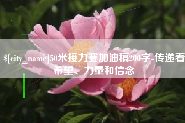 肇东50米接力赛加油稿200字-传递着希望、力量和信念