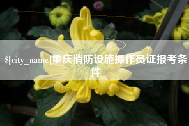 肇东重庆消防设施操作员证报考条件
