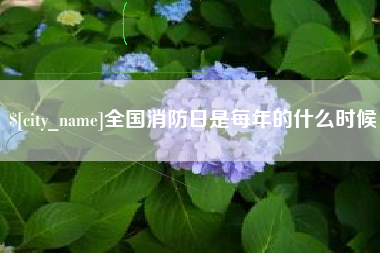 肇东全国消防日是每年的什么时候