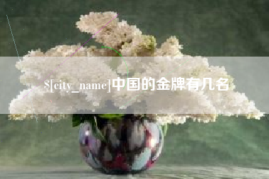 肇东中国的金牌有几名