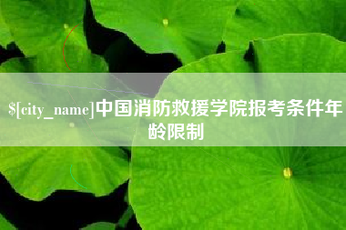 肇东中国消防救援学院报考条件年龄限制