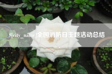 肇东全国消防日主题活动总结