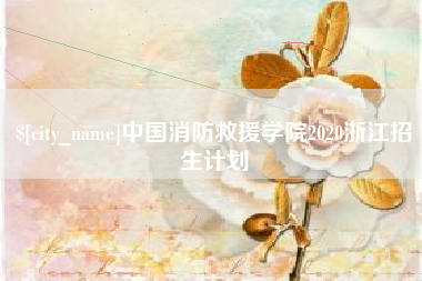肇东中国消防救援学院2020浙江招生计划