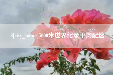 肇东5000米世界纪录平均配速