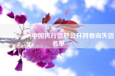 肇东中国执行信息公开网查询失信名单