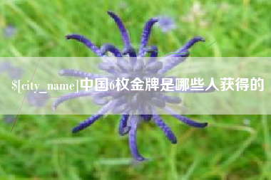 肇东中国6枚金牌是哪些人获得的