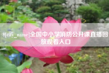 肇东全国中小学消防公开课直播回放观看入口