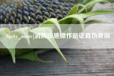 肇东消防设施操作员证真伪查询