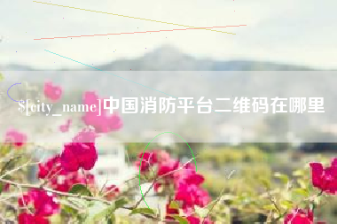 肇东中国消防平台二维码在哪里