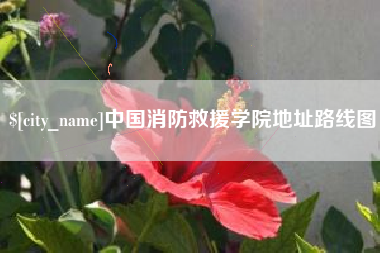 肇东中国消防救援学院地址路线图