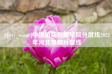肇东中国消防救援学院分数线2023年河北录取分数线