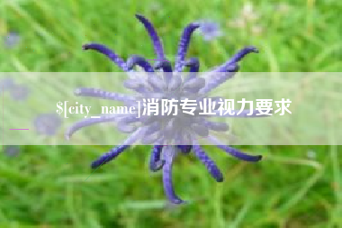 肇东消防专业视力要求
