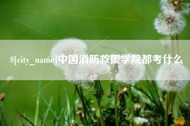肇东中国消防救援学院都考什么
