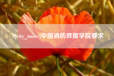 肇东中国消防救援学院要求