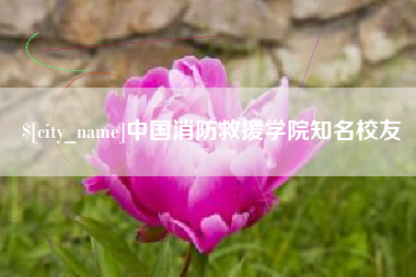 肇东中国消防救援学院知名校友