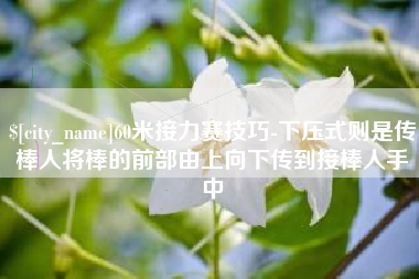肇东60米接力赛技巧-下压式则是传棒人将棒的前部由上向下传到接棒人手中