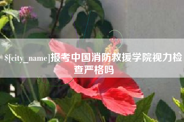 肇东报考中国消防救援学院视力检查严格吗