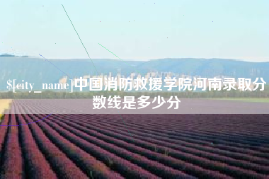 肇东中国消防救援学院河南录取分数线是多少分