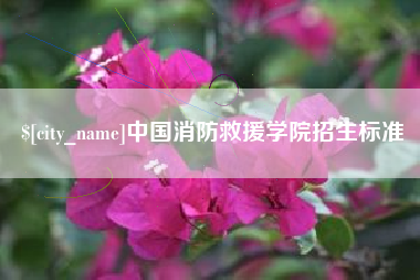 肇东中国消防救援学院招生标准