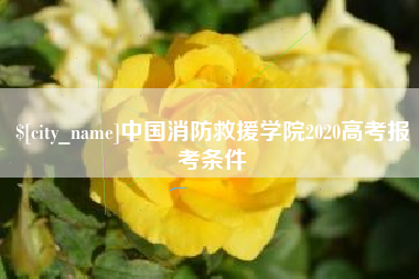 肇东中国消防救援学院2020高考报考条件