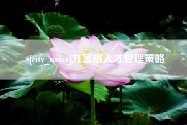 肇东九宫格人才管理策略