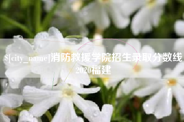 肇东消防救援学院招生录取分数线2020福建