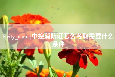 肇东中控消防证怎么考取需要什么条件