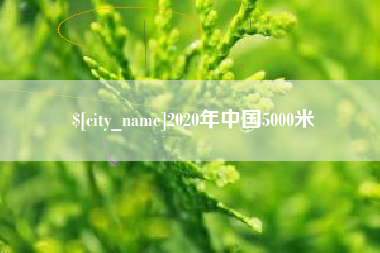 肇东2020年中国5000米